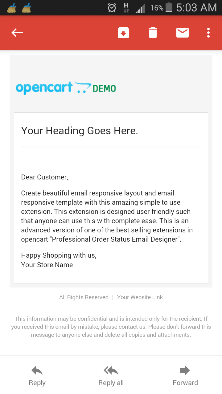 google responsive email template style for opencart email designer pro google email templates