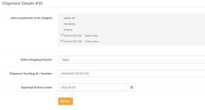 Image for Order Shipment Tracking Details 