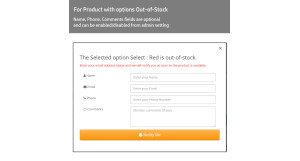Product Stock Notification Alert