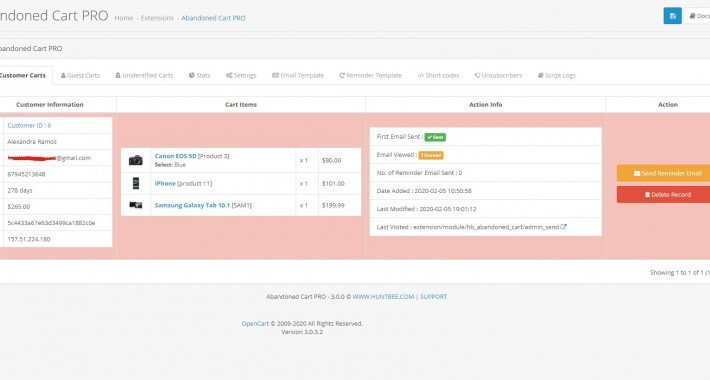 Showing image for Abandoned Cart Emails - PRO Abandoned Cart Emails - PRO image for opencart