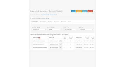 Broken Link Manager / Automatic Redirect Manager voor OpenCart Extensies en modules, OpenCart-extensies, SEO-apps, OpenCart SEO, Gewilde SEO-apps image