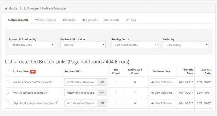 Showing image for Broken Link Manager /Auto Redirect Manager Broken Link Manager /Auto Redirect Manager image for opencart