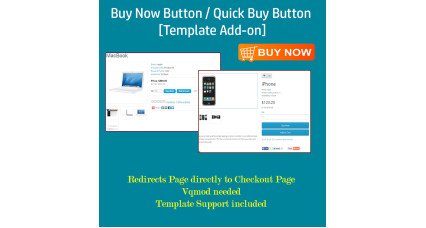 Image showing extension Buy Now Button / Quick Buy Button - [Template Add-on] for opencart