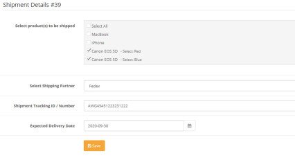 Image showing extension Order Shipment / Courier Tracking Info for opencart