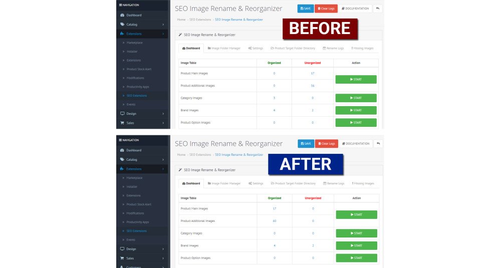 SEO Product Image Rename Manager / Image Organizer image for opencart