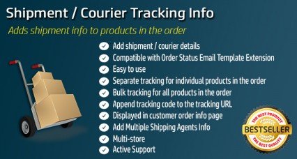 Showing image for Order Shipment / Courier Tracking Info Image showing extension Order Shipment / Courier Tracking Info for opencart