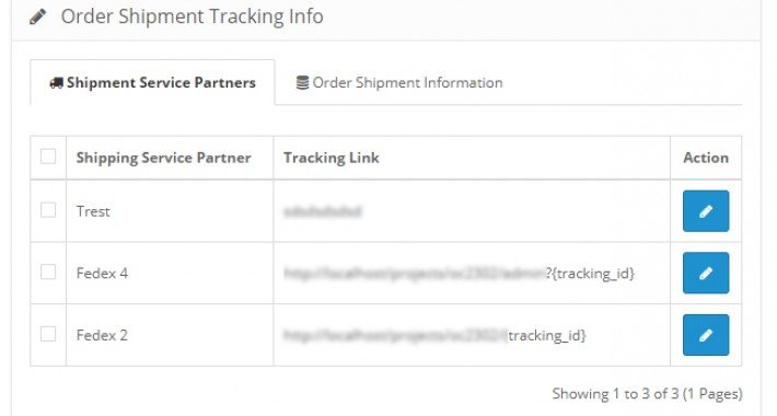 Showing image for Order Shipment / Courier Tracking Info Image showing extension Order Shipment / Courier Tracking Info for opencart