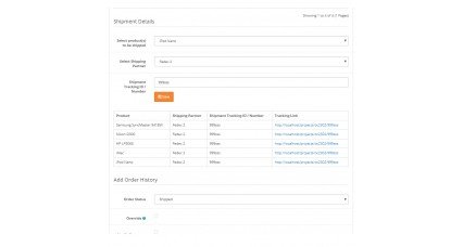 Showing image for Order Shipment / Courier Tracking Info Image showing extension Order Shipment / Courier Tracking Info for opencart