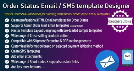 Showing image for Order Status Email / SMS Template Designer PRO Order Status Email / SMS Template Designer PRO image
