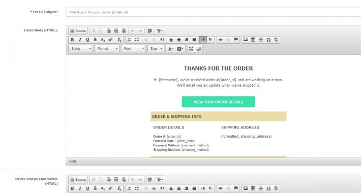 Showing image for Order Status Email / SMS Template Designer PRO Order Status Email / SMS Template Designer PRO image