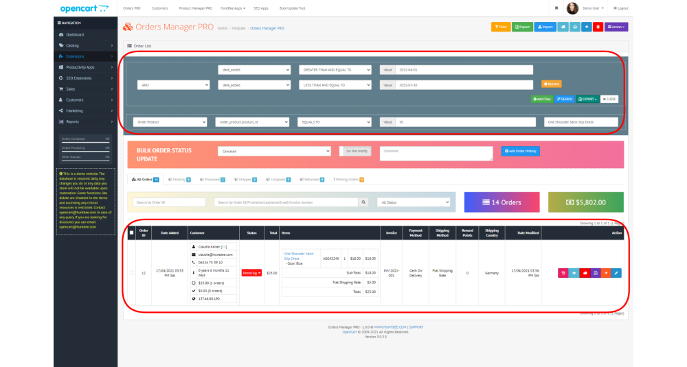 Orders Manager PRO for OpenCart – Advanced Order Management
