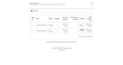 Showing image for Product Review Request Automated Email Product Review Request Automated Email image for opencart