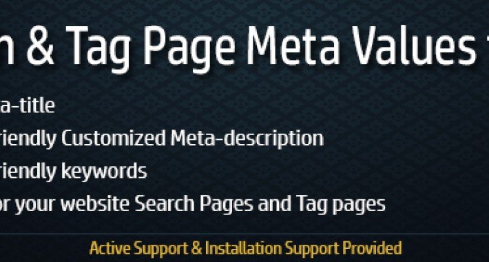 Showing image for Search and Tag Pages SEO Meta-values Image showing extension Search and Tag Pages SEO Meta-values for opencart