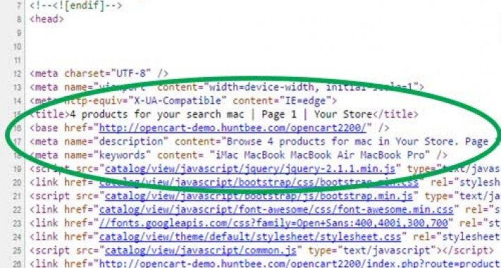 Showing image for Search and Tag Pages SEO Meta-values Image showing extension Search and Tag Pages SEO Meta-values for opencart