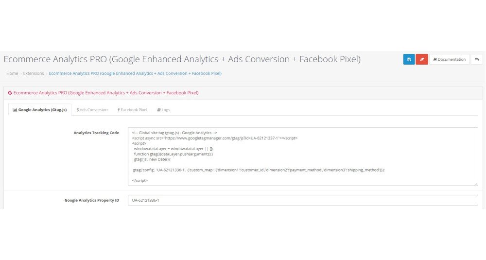 Image showing extension Google Analytics Enhanced Ecommerce Tracking for OpenCart [2xxx - 3xxx] for opencart