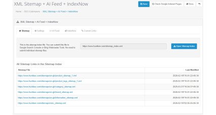 Advanced XML Sitemap + IndexNow + AI Feed Generator