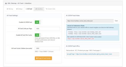 Advanced XML Sitemap + IndexNow + AI Feed Generator