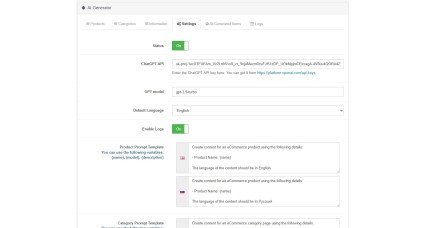 Imagen para Generador de contenido de IA para OpenCart
