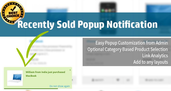 Popup Posledných Nákupov pre OpenCart – OpenCart rozšírenie od HuntBee