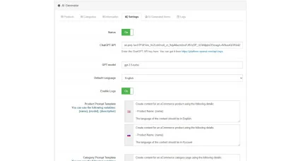 Image for AI Content Generator for OpenCart 