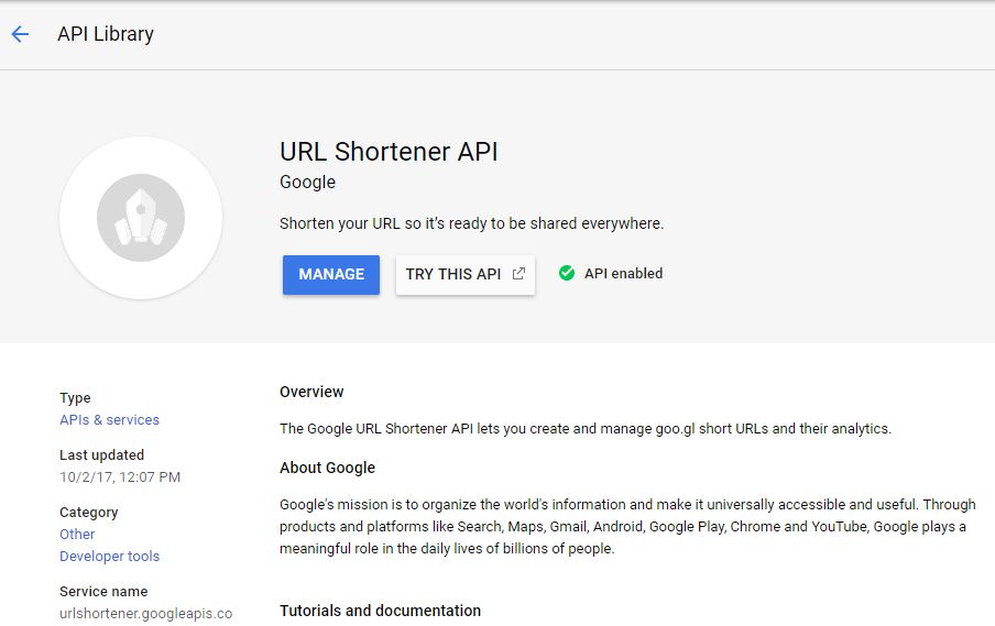 enable-google-url-shortener-library